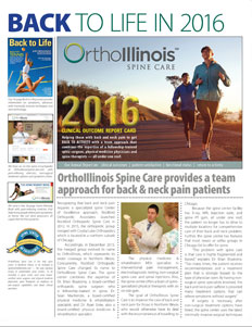 orthoillinois spine care mini brochure, dr brian braaksma, dr ryan enke, dr sean mackenzie